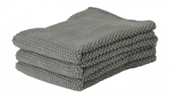 Zone Denmark Πετσέτες Κουζίνας Βαμβακερές Σετ 3 Τμχ 27x27 Εκ. - Olive Green