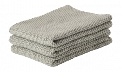 Zone Denmark Πετσέτες Κουζίνας Βαμβακερές Σετ 3 Τμχ 27x27 Εκ. - Mud