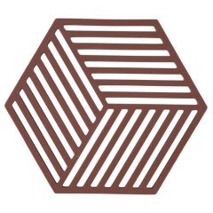 Zone Denmark Σουπλά Για Ζεστά Σκεύη Σιλικόνης 16x14 - Hexagon Burgundy