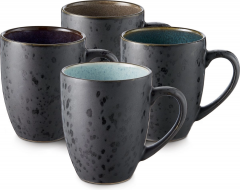 Bitz Κούπες Stoneware Σετ 4 Τμχ 300 ml - Gastro Black/Dark