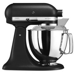 KitchenAid ARTISAN Μίξερ 300W 4,8 Lt Με 2 Ανοξείδωτα Μπωλ 24x37x36 Εκ. I Black