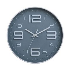 Click Ρολόι Τοίχου Πλαστικό Γκρι/Λευκό 30x4 Κωδικός: 6-20-284-0006
