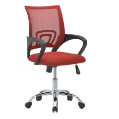 Click Καρέκλα Γραφείου Υφασμάτινη Κόκκινη 54x53x88/98 Κωδικός: 6-50-592-0014