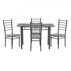 Click Σετ Τραπέζι Φαγητού Με 4 Καρέκλες Ξύλινες/Μεταλλικές 120x69x75 Κωδικός: 6-50-673-0004