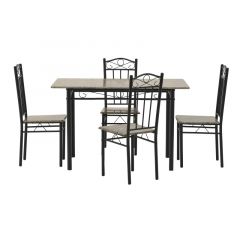 Click Σετ Τραπέζι Φαγητού Με 4 Καρέκλες Ξύλινες/Μεταλλικές 120x68x75 Κωδικός: 6-50-673-0024