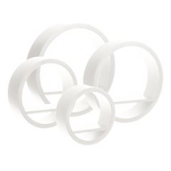 Click Ράφι Τοίχου Ξύλινο Σετ 4 Τεμαχίων Λευκό 39x9 Κωδικός: 6-50-965-0005