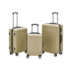 Click Βαλίτσες Ταξιδιού Χρυσές Σετ 3 Τμχ 51x30x77 Κωδικός: 6-70-059-0074