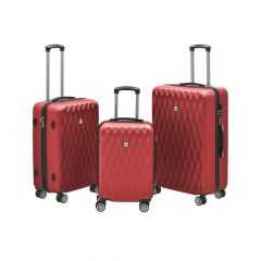 Click Βαλίτσες Ταξιδιού Κόκκινες Σετ 3 Τμχ 51x30x77 Κωδικός: 6-70-059-0076