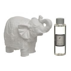 CLICK CERAMIC ROOM DIFFUSER ELEPHANT WHITE (INCLUDES SCENTED LIQUID) 9Χ10Χ15 ΚΩΔΙΚΟΣ: 6-80-392-0022