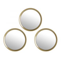 Click Καθρέπτες Τοίχου Πλαστικοί Χρυσοί Σετ 3 Τμχ 17,5x2 Κωδικός: 6-95-413-0007