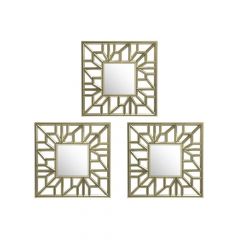 Click Καθρέπτες Τοίχου Πλαστικοί Χρυσοί Σετ 3 Τμχ 25x2 Κωδικός: 6-95-413-0016