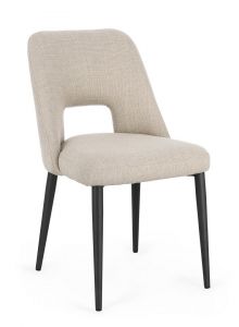 Bizzotto Roger Καρέκλα Υφασμάτινη Εκρού 49x60x84