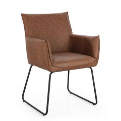 Bizzotto Evelyn Καρέκλα Pu Καφέ 64x60x88 Εκ.