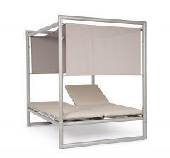 Bizzotto Konnor Daybed Εξωτερικού Χώρου Γκρι 149x213x196