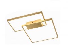 Inlight Φωτιστικό Οροφής Led Αλουμινίου Χρυσό 45x45 Εκ. 6066-GL-Dimmable