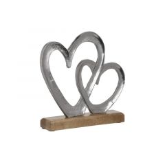 Inart Επιτραπέζιο Διακοσμητικό "Καρδιά" Μεταλλικό Ασημί 18x5x18 Κωδικός: 3-70-357-0212