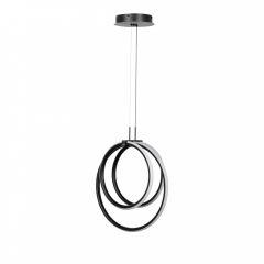 InLight Κρεμαστό Φωτιστικό LED 3CCT Με Εναλλαγή Χρώματος Μαύρο Ø38 Εκ. 6080-BL