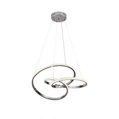 Inlight Φωτιστικό Οροφής LED 58W 3CCT Με Εναλλαγή Χρώματος Χρώμιο Ø60 Εκ. 6092-A-Chrome - Dimmable