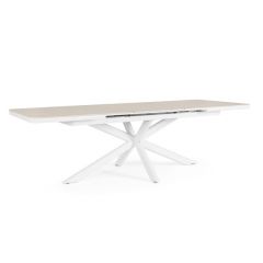 Bizzotto Pascal Επεκτεινόμενο Τραπέζι Φαγητού Εξωτερικού Χώρου Λευκό 220-260x100x76