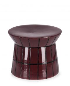 Bizzotto Abbes Τραπέζι Σαλονιού Τερακότα Μπορντώ Ø37,5x30