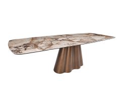 Bizzotto Mirvana Επεκτεινόμενο Τραπέζι Φαγητού Κεραμικό/Μεταλλικό Χάλκινο 180-220-260x100x76