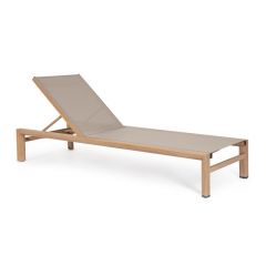 Bizzotto Skipper Ξαπλώστρα Αλουμινίου Natural/Γκρι 74x200x98