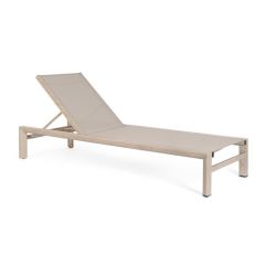 Bizzotto Skipper Ξαπλώστρα Αλουμινίου Γκρι-Καφέ 74x200x98