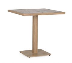 Bizzotto Kalimera Τραπέζι Φαγητού Εξωτερικού Χώρου Γκρι/Natural 73x73x74