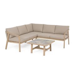 Bizzotto Kalimera Desert Kd Corner Sofa Set W-Cus B 118.5a - 72.5b - 78h - 45h1 - 61h2 - 69h3 / B 191.5a - 72.5b - 78h - 45h1 - 61h2 - 69h3 / C 73a - 73b - 38h
