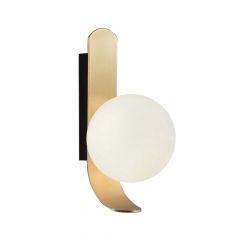 Viokef Φωτιστικό Τοίχου Γυάλινο/Μεταλλικό Χρυσό Polina 4266201