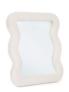 Bizzotto Kyrel Επιτραπέζιος Καθρέπτης Με Υφασμάτινο Ιβουάρ Πλαίσιο 30x35 Εκ.