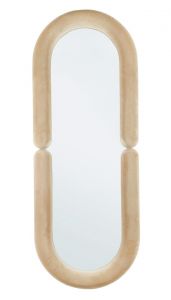 Bizzotto Zerys Καθρέπτης Τοίχου Με Βελούδινο Μπεζ Πλαίσιο 60x160 Εκ.