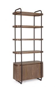 Bizzotto Elswick Βιβλιοθήκη Ξύλινη Mango Καφέ 90x45x210