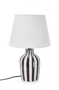 Bizzotto Falyn Lines Επιτραπέζιο Φωτιστικό Κεραμικό Μπλε Ø25x39