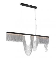 Bizzotto Herent Φωτιστικό Οροφής Ράγα Led Μεταλλικό Μαύρο 120x170 Εκ.