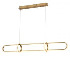 Bizzotto Alken Φωτιστικό Οροφής Ράγα Led Μεταλλικό Χρυσό 120 Εκ.