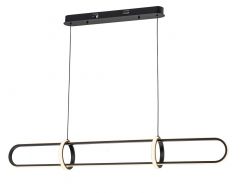 Bizzotto Alken Φωτιστικό Οροφής Ράγα Led Μεταλλικό Μαύρο 120 Εκ.