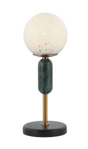 Viokef Επιτραπέζιο Φωτιστικό Μαρμάρινο/Γυάλινο Λευκό Ø15 Polly 4264300