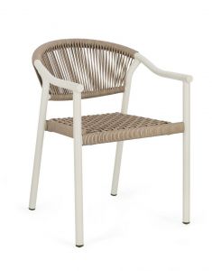 Bizzotto Canarias Καρέκλα Αλουμινίου Κρεμ 56x60x78