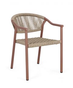 Bizzotto Canarias Καρέκλα Αλουμινίου Κοραλί 56x60x78