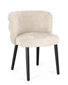 Bizzotto Ilma Καρέκλα Υφασμάτινη Εκρού/Μαύρη 60x63x78