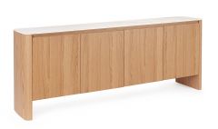 Bizzotto Gavriel Μπουφές Mdf/Κεραμικός Λευκός/Natural 208,5x42x80 Εκ.