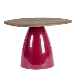 Bizzotto Stanley Βοηθητικό Τραπέζι Ξύλινο Mango Κόκκινο/Καφέ 60x58x45