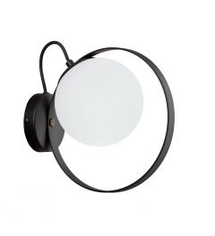 Viokef Απλίκα Τοίχου Γυάλινη/Μεταλλική Μαύρη Bubble 3100000