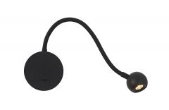 Viokef Απλίκα Τοίχου Led Μεταλλική Μαύρη Sebastian 4270900