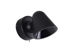 Viokef Απλίκα Τοίχου Led Μεταλλική Μαύρη Enzo 4280901