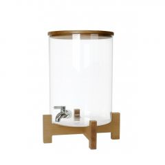 Espiel Διανεμητής Γυάλινος 5Lt Με Ξύλινο Καπάκι/Βάση Κωδικός: DOP214