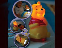 Ango Winnie Pooh Παιδικό Φωτιστικό Κομοδίνου Και Φακός Led 65102
