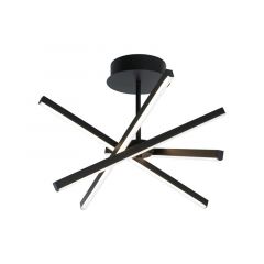 Viokef Φωτιστικό Οροφής Led Μαύρο Με Εναλλαγή Χρώματος Ø45 Εκ. Ray 4301200 - Dimmable