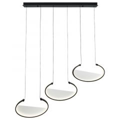 Viokef Τρίφωτο Φωτιστικό Οροφής Ράγα Led Αλουμινίου Μαύρο 117 Εκ. Adele 4302100